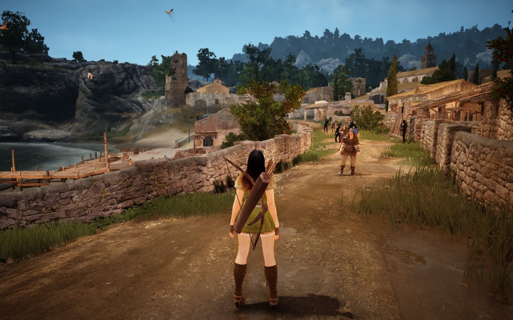 The first towns have a distinct southern European feel.